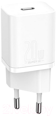 Зарядное устройство сетевое Baseus Super Si 1C Sets 20W / TZCCSUP-B02 (белый)