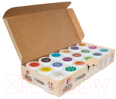 Изображение товара Гуашь ЛУЧ Школа творчества / 29С 1754-08 (18цв)