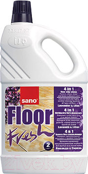 Чистящее средство для пола Sano Floor Fresh Concentrated Lilach Lavender 4 в 1 (2л)