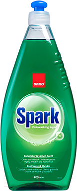 

Средство для мытья посуды Sano, Spark Dishwashing Liquid Cucumber