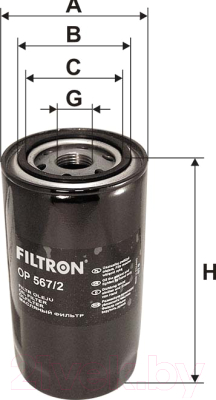 Изображение товара Масляный фильтр Filtron OP567/2