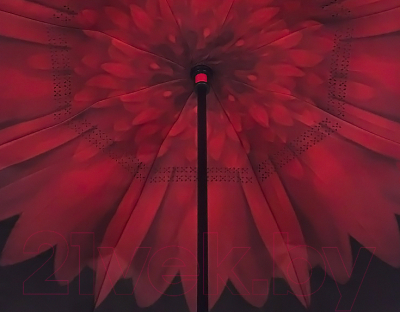 Зонт-трость Ame Yoke L59 (красный цветок/черный)