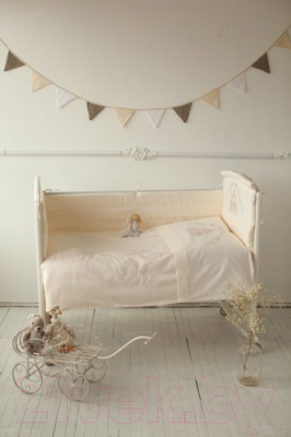 Комплект постельный для малышей Lappetti Инфанты Карета 6 (бежевый)