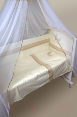 Комплект постельный для малышей Lappetti Колясочка 6 (бежевый)