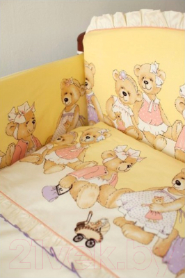 Комплект постельный для малышей Lappetti В ожидании праздника 6 (бежевый/желтый)