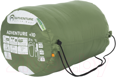 Спальный мешок Outventure Adventure T+10 / S17EOUOS026OUT-G3 (L, хвойный)