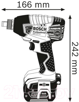 Профессиональный гайковерт Bosch GDX 18 V-LI (0.601.9B8.101)