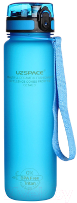 Бутылка для воды UZSpace Colorful Frosted / 3038 (1л, голубой)