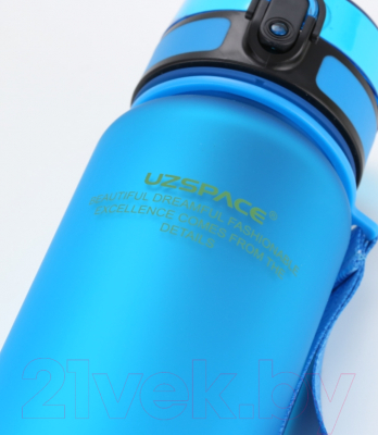Бутылка для воды UZSpace Colorful Frosted / 3038 (1л, голубой)