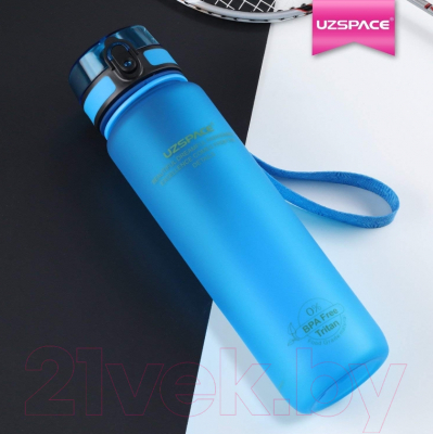 Бутылка для воды UZSpace Colorful Frosted / 3038 (1л, голубой)