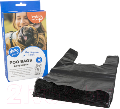 Пакеты для выгула собак Duvo Plus 12493/DV (черный)