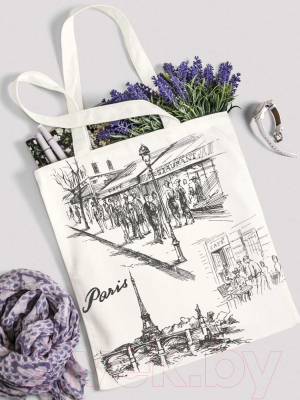 

Сумка-шоппер JoyArty, Жизнь кипит в Париже / bsh_16239