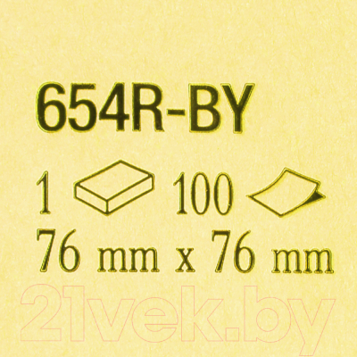 Блок для записей Post-it Basic / 654R-BY (канареечно-желтый)