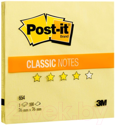 Блок для записей Post-it Classic / 654 (желтый)