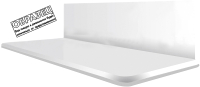 Столешница для стола BTS радиус 30x3.8 правый (белый мрамор) - 