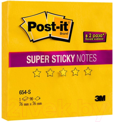 

Стикеры канцелярские Post-it, SuperSticky / 654-S