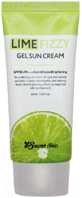 Крем солнцезащитный Secret skin Lime Fizzy Gel Sun Cream SPF50+ PA+++ с экстрактом лайма (50мл)