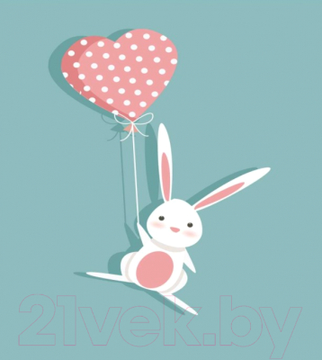 Сумка-шоппер JoyArty Влюбленный кролик с шариком / bstl_44099