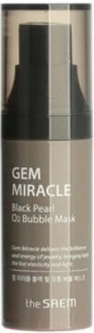 Маска для лица кремовая The Saem Gem Miracle Black Pearl O2 Bubble Mask (10мл)