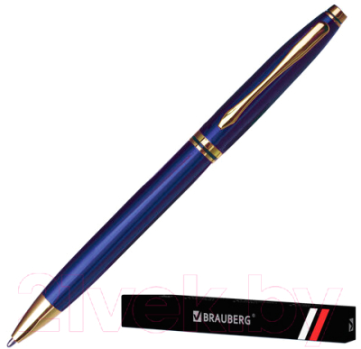 Ручка шариковая Brauberg De Luxe Blue / 141412 (синий)