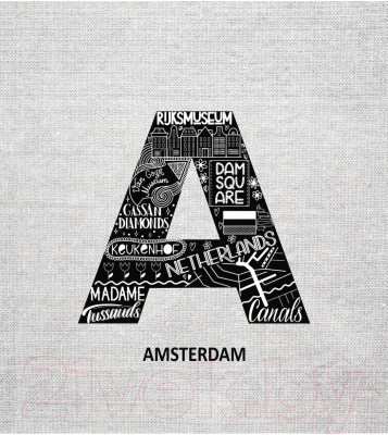 Сумка-шоппер JoyArty Абстрактная карта Амстердама / bstl_221405