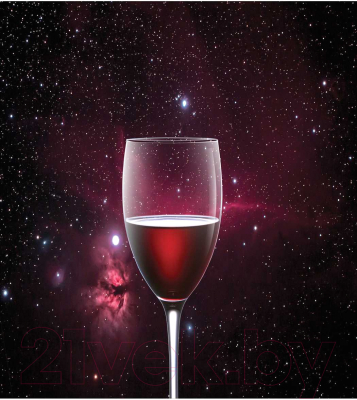 Сумка-шоппер JoyArty Бокал вина в космосе / bstl_52068