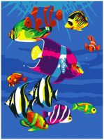 

Картина по номерам Юнландия, Подводный мир с акриловыми красками / 662499