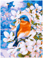 Картина по номерам Юнландия Птица в цветущем саду с акриловыми красками / 662506 - 