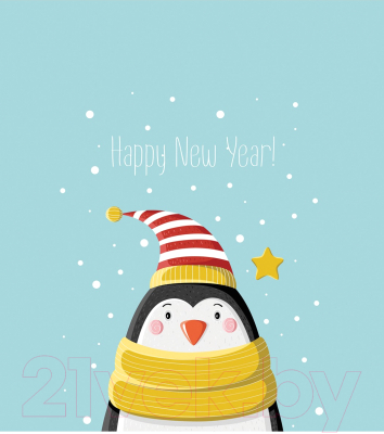 Сумка-шоппер JoyArty Пингвин в новогоднюю ночь / bstl_290615