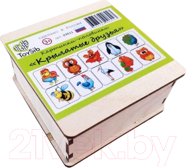

Развивающая игрушка ToySib, Картинки-половинки Крылатые друзья / TS-03011