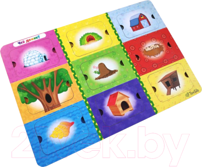 

Развивающая игрушка ToySib, Рамка-вкладыш Чей домик / TS-1001
