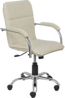 Кресло офисное Геллер Samba AKS-2 (G000.092, экокожа кремовый, мягкие подлокотники) - 