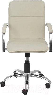 Кресло офисное Геллер Samba AKS-2 (G000.092, экокожа кремовый, мягкие подлокотники)