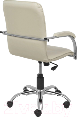 Кресло офисное Геллер Samba AKS-2 (G000.092, экокожа кремовый, мягкие подлокотники)