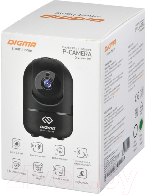 IP-камера Digma DiVision DV201 (черный)