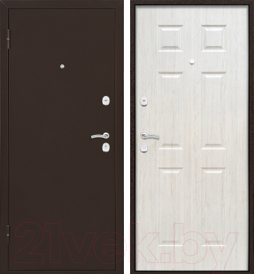 Входная дверь Промет Орион Марс 4 86x205 (левая, дуб пикар/антик медь)