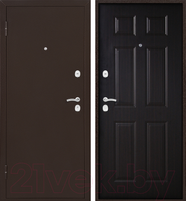Входная дверь Промет Орион Марс 4 86x205 (левая, венге/антик медь)