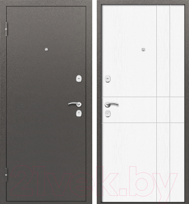 Входная дверь Промет Марс 6 86x205 (левая, Mocco ПФ-022/ясень белый)