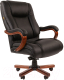 Кресло офисное Chairman 503 (кожа, черная) - 