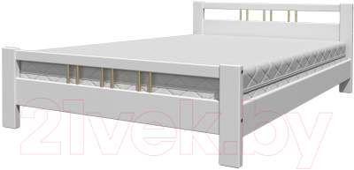 Полуторная кровать Bravo Мебель Вероника 3 120x200 (белый античный)