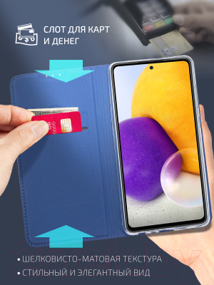 Чехол-книжка Volare Rosso Book Case Series для Samsung Galaxy A72 (синий)