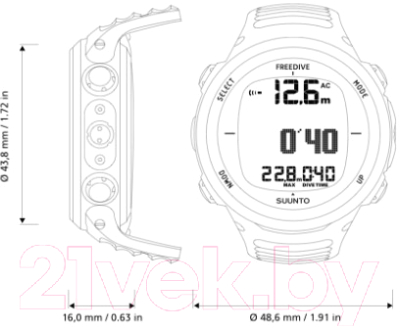 Спортивный датчик Suunto D4F / SS023198000 (черный)