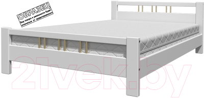 Односпальная кровать Bravo Мебель Вероника 3 90x200 (белый античный)