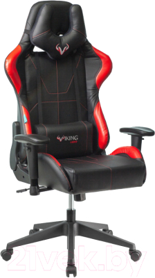 Кресло геймерское Бюрократ Zombie Viking 5 Aero (искусственная кожа черный/красный)