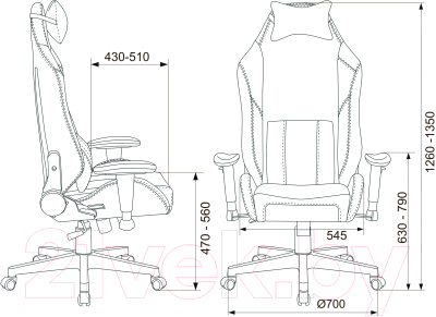 Изображение товара Кресло геймерское Бюрократ Zombie Hero Battlezone Pro (черный/красный)