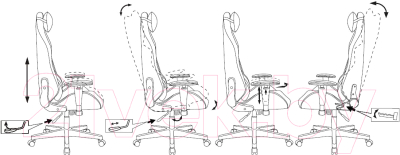 Изображение товара Кресло геймерское Бюрократ Zombie Hero Battlezone Pro (черный/красный)