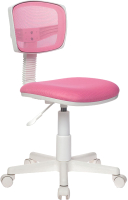 Кресло детское Бюрократ CH-W 299/PK/TW-13A (пластик белый/розовый, TW-06A/TW-13A) - 