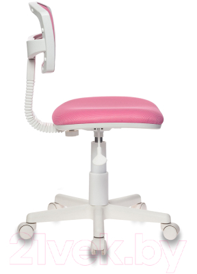 Кресло детское Бюрократ CH-W 299/PK/TW-13A (пластик белый/розовый, TW-06A/TW-13A)