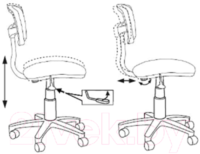 Кресло детское Бюрократ CH-W 299/PK/TW-13A (пластик белый/розовый, TW-06A/TW-13A)