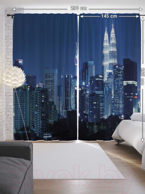 Изображение товара Комплект штор JoyArty Ночная жизнь города / p_18075